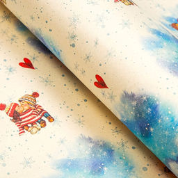 Бумага упаковочная, крафт Парочка, 70х100 см, 1 лист - UPAK LAND фото 5