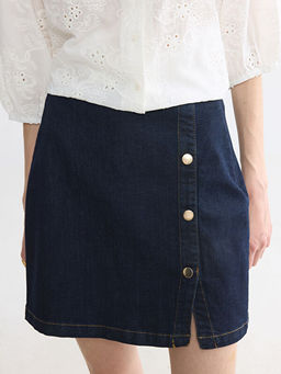 Slim Fit Kad?n Jean ?ort Etek