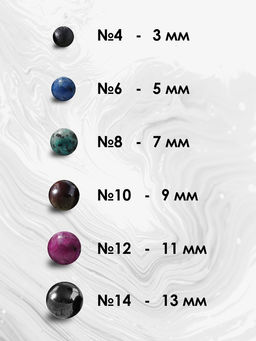 Браслеты парные «Яшма и Унакит», 2 шт. шар №6