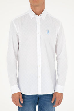 U. S. Polo Assn / Мужская голубая рубашка с длинным рукавом - U.s. polo assn фото 6