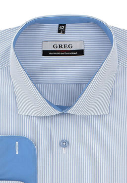 Сорочка мужская длинный рукав GREG 221/139/MAK/ZN/1