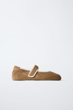 SUEDE SPORTY BALLERINA