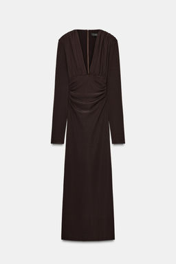 DRAPED MIDI DRESS - Zara фото 6