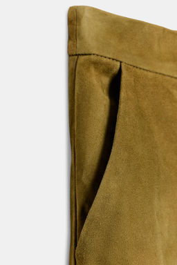100% SUEDE LEATHER TROUSERS LIMITED EDITION - Zara фото 18