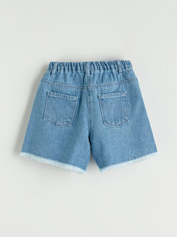 Nak??l? K?z ?ocuk Denim G?r?n?ml? ?ort