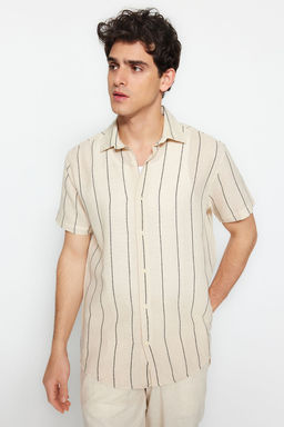 TRENDYOL MAN Premium Siyah Regular Fit Cizgili Dokulu Yazl?k Gomlek TMNSS23GO00063 - Trendyolmilla фото 15