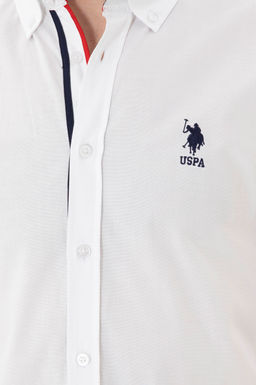 Мужская белая рубашка с длинным рукавом - U.s. polo assn фото 14