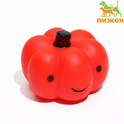 Игрушка пищащая Тыква для собак, красная