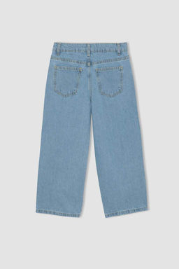 Джинсовые брюки скинни с напуском для девочек - Defacto фото 7