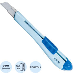 Нож канцелярский 9 мм Attache Selection Jolly, цвет синий фото 2