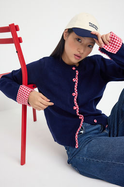 Teen Lacivert Yumusak Dokulu Gomlek Garnili Triko H?rka TWOAW26HI00169 - Trendyolmilla фото 2