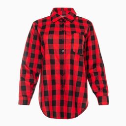 Рубашка женская, красно-чёрная клетка, размер 54