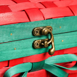 Сундук - шкатулка для хранения «Рождественский», 27×16×21 см, с ручкой, красный