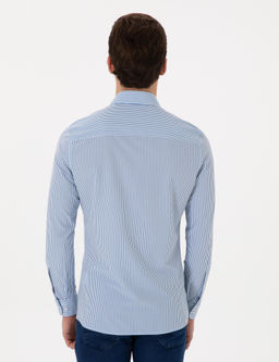 Mavi _izgili Ex. Slim Fit Uzun Kollu G_mlek - Pierre cardin фото 5
