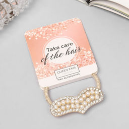 Цена за 6 шт. Резинка для волос «Робин», сердце, 5 см