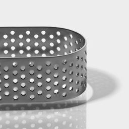 Форма для выпечки Доляна «Овал», 3.5×8×2 см, перфорированная, серебристая