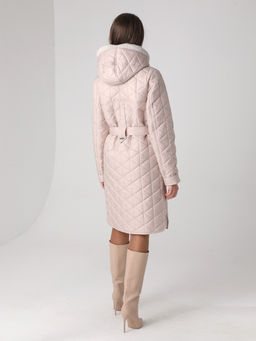 24327 Полупальто дем. бежевый - Dizzyway фото 4