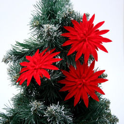 Цена за 2 шт. Ёлочные игрушки 3 шт. Зимнее волшебство. Астра пластик, 8 см, красный фото 2