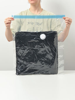 Вакуумный пакет для хранения вещей Доляна, 80×130 см, прозрачный