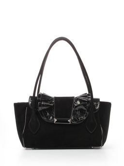 LACCOMA сумка Y2430-1-черный натуральная замша, натуральная кожа полиэстер  фото 3