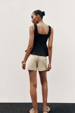STRETCH PEPLUM WAISTCOAT TOP - Zara фото 5