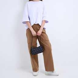 Сумка багет из текстиля, Nazamok, 23*13*5 см  фото 3