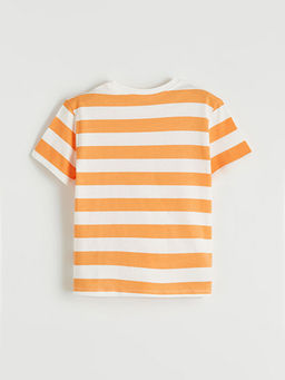 Bisiklet Yaka ?izgili Erkek ?ocuk Ti??rt