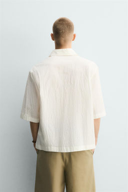 CAMISA BOXY FIT TEXTURA / Blanco roto - Zara фото 3