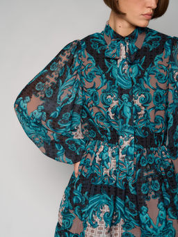 Платье женское 12411-35145 multicolor-turquoise - Maxroses фото 5