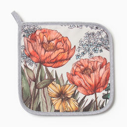 Набор кух. Этель Маковые поля варежка-прихватка 20х28см, прихватка 19х19см,100% хл  фото 4