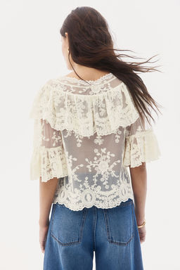 Blusa de volantes en encaje - H&m фото 5