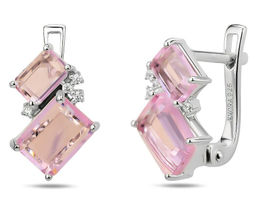 Серьги, морганит, Искра