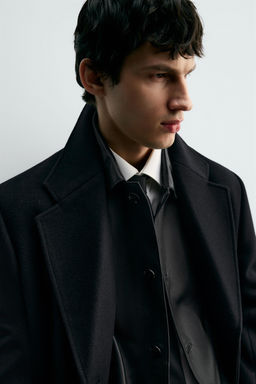 WOOL BLEND DOUBLE-BREASTED COAT