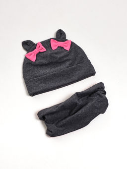 Комплект (шапка+снуд) UD 3026 черный меланж