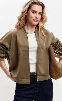 Бомбер женский  F612-0556f khaki - Fine joyce фото 2