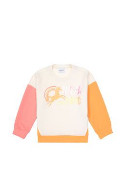 K_z _ocuk Turuncu Bisiklet Yaka Sweatshirt - U.s. polo assn фото 2