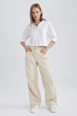 Coool Beli Pacas? Lastikli Parasut Gabardin Pantolon - Defacto фото 4