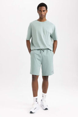 DeFactoFit Футболка оверсайз с круглым вырезом и короткими рукавами с принтом из 100% хлопка  фото 3