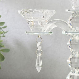 Стеклянный подсвечник на 3 свечи «Канделябр», 21×23.5×7.8 см