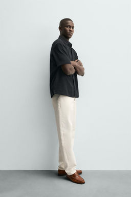 CAMISA ESTRUCTURA CONFORT / Negro - Zara фото 4