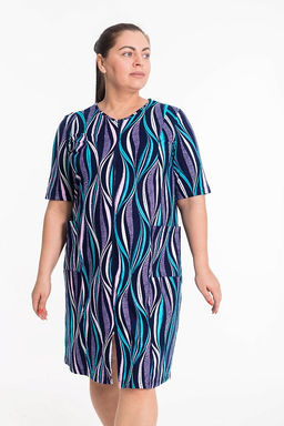 Халат М325248сб синий/бирюза - Елена фото 6