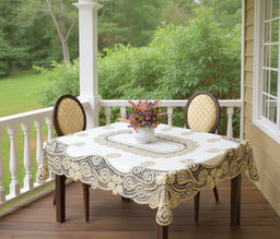 Скатерть арт. 230339/100/3, прямоугольная, размеры 100 см х 150 см, цвет кремово-золотистый - Firanka фото 3