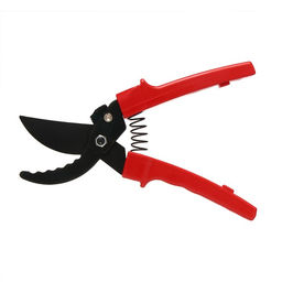 Секатор плоскостной, 9" (23 см), с пластиковыми ручками, МИКС