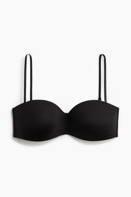 Sujetador bandeau de microfibra con acolchado