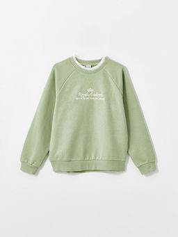 Bisiklet Yaka K?z ?ocuk Sweatshirt