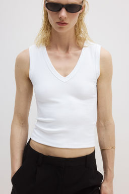 Camiseta acanalada sin mangas Cooling Slim Fit - H&m фото 4
