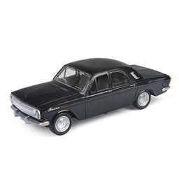 Машина пластик ГАЗ-2401 23 см. (двери, свет-звук, 4 кноп, черный) инерц., в коробке