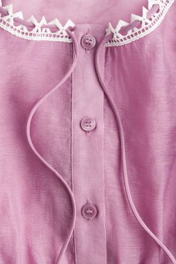 Blusa de manga corta con peplum - H&m фото 5