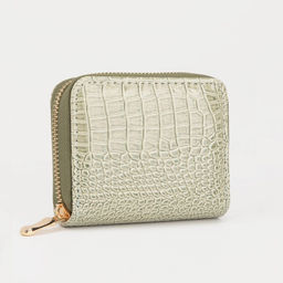 Кошелёк на молнии, цвет светло-зелёный