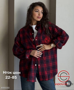 Рубашка женская в клетку